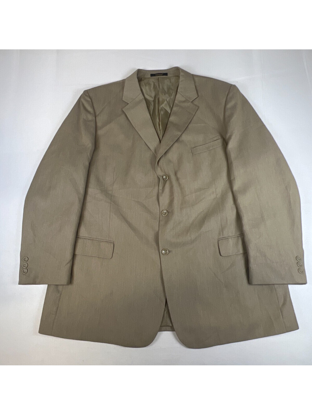 Metroclub Collection Men's 50L Beige Suit Jacket Blazer Superior 120's Wool Feel